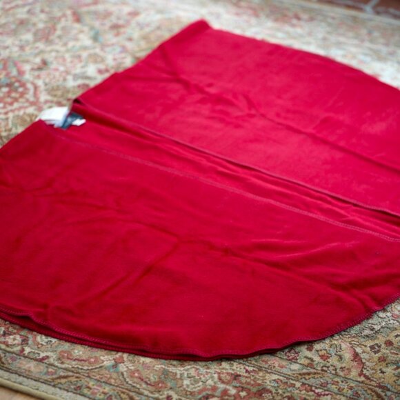 Vintage Peruvian Alpaca Bright Red Zarape Wrap - Picture 1 of 8